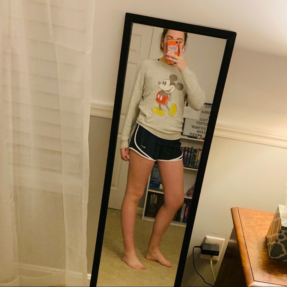 light grey vintage mickey mouse knit shirt